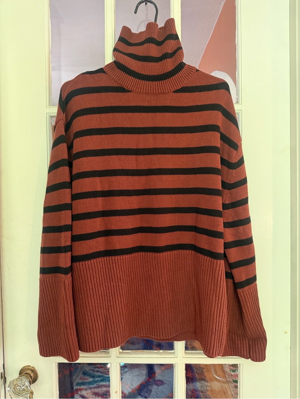 GAP Oversized Striped Turtleneck Sweater